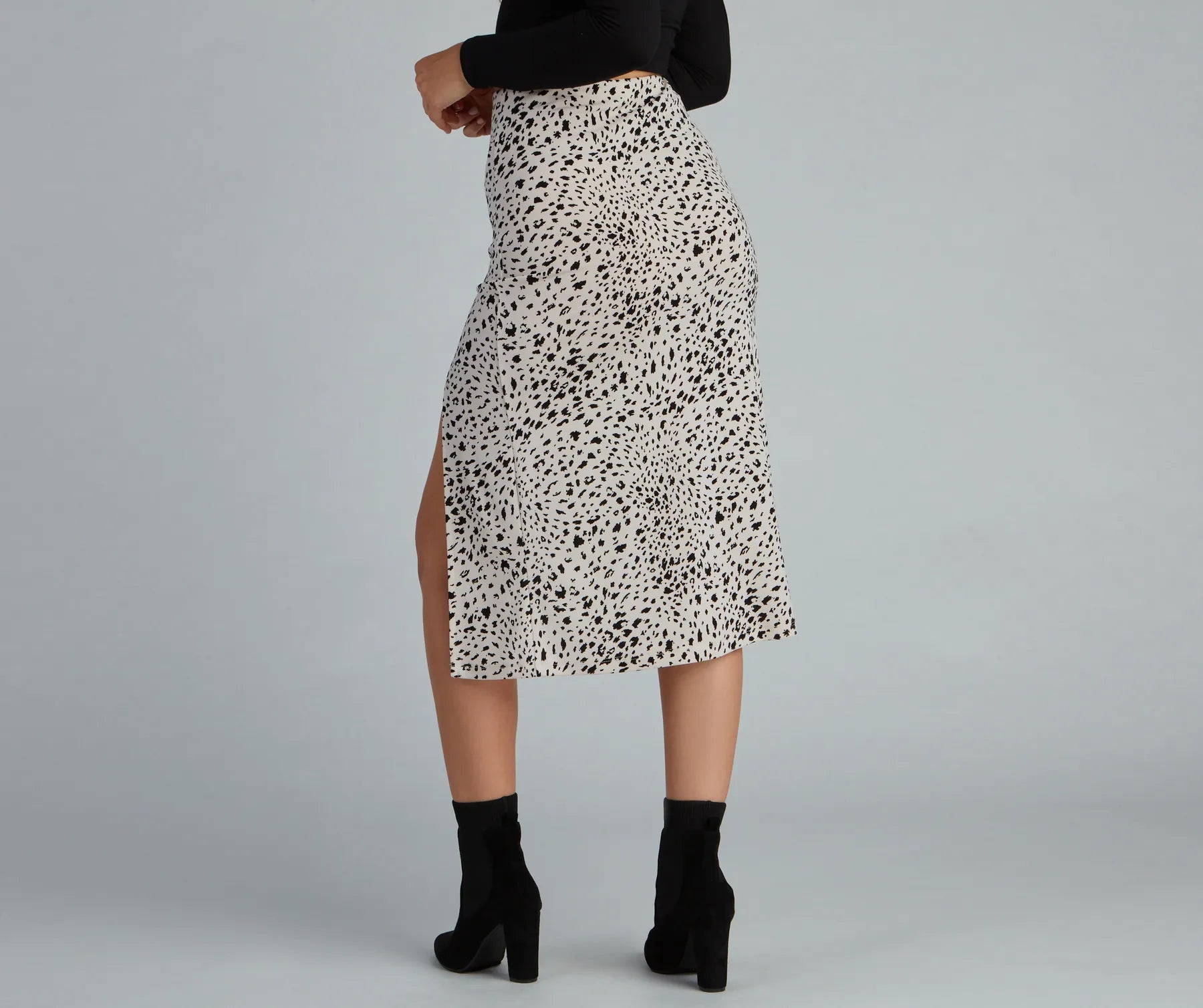 Feline Fierce High-Slit Midi Skirt - Image 4