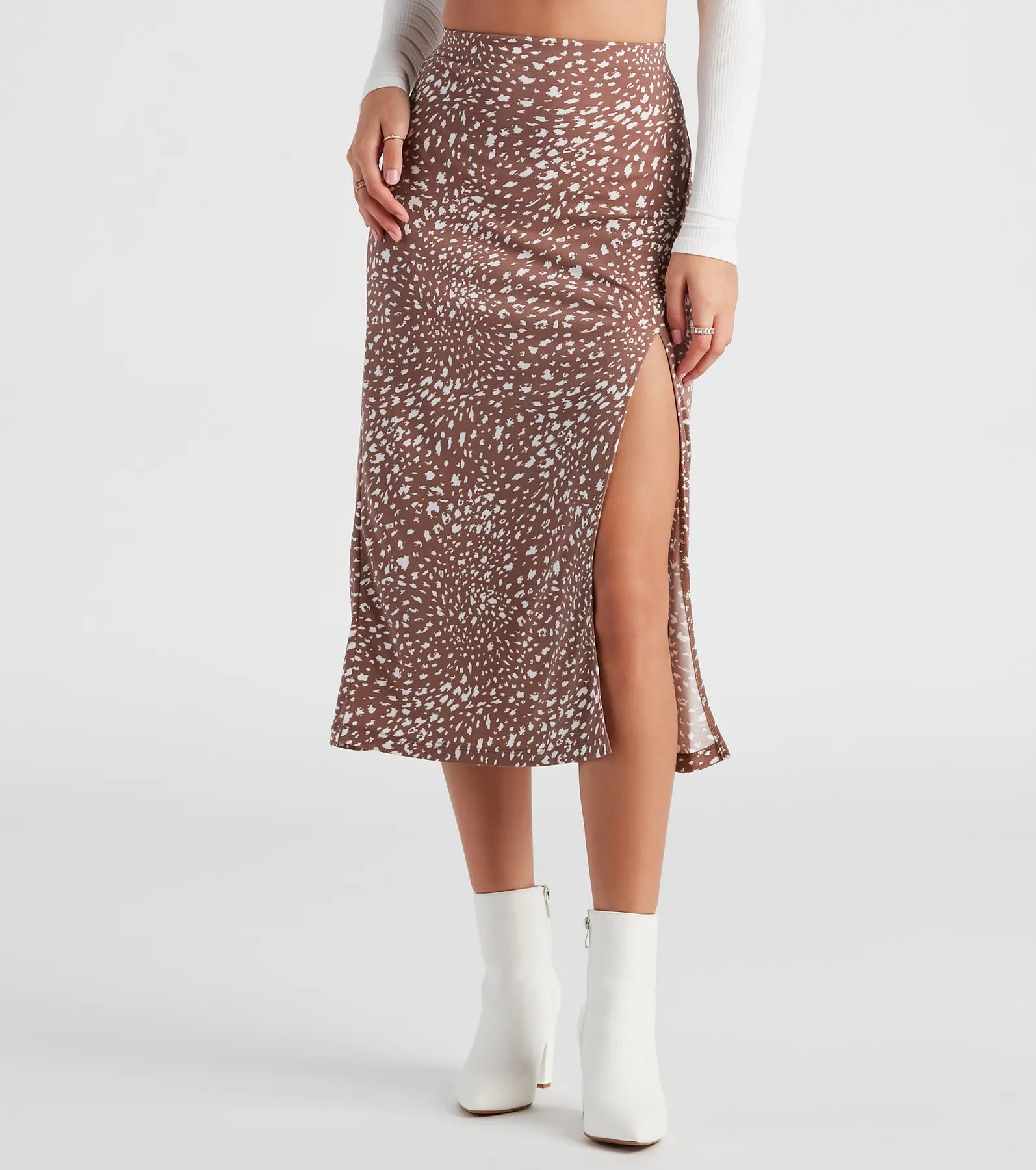 Feline Fierce High-Slit Midi Skirt - Image 5