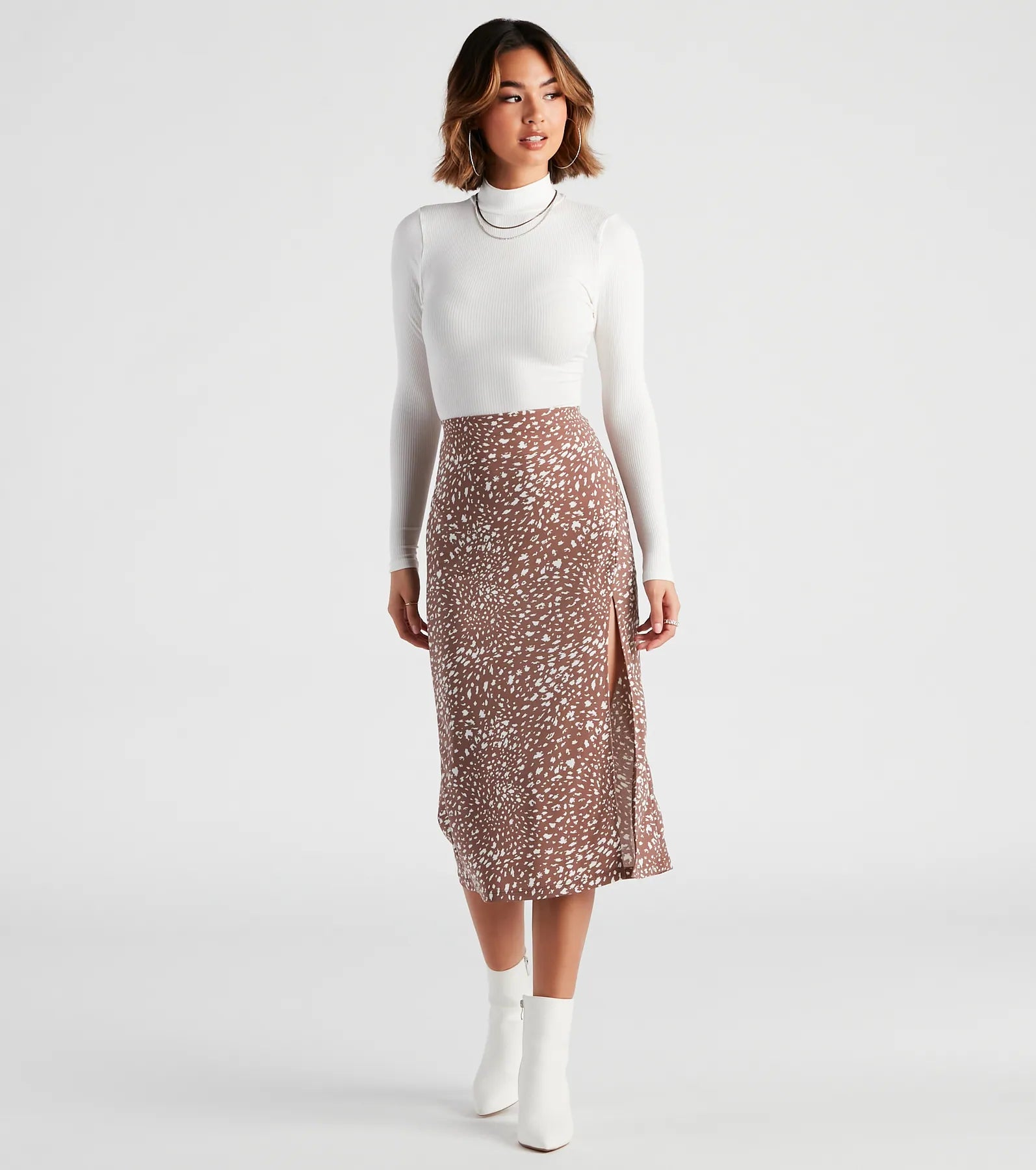 Feline Fierce High-Slit Midi Skirt - Image 6