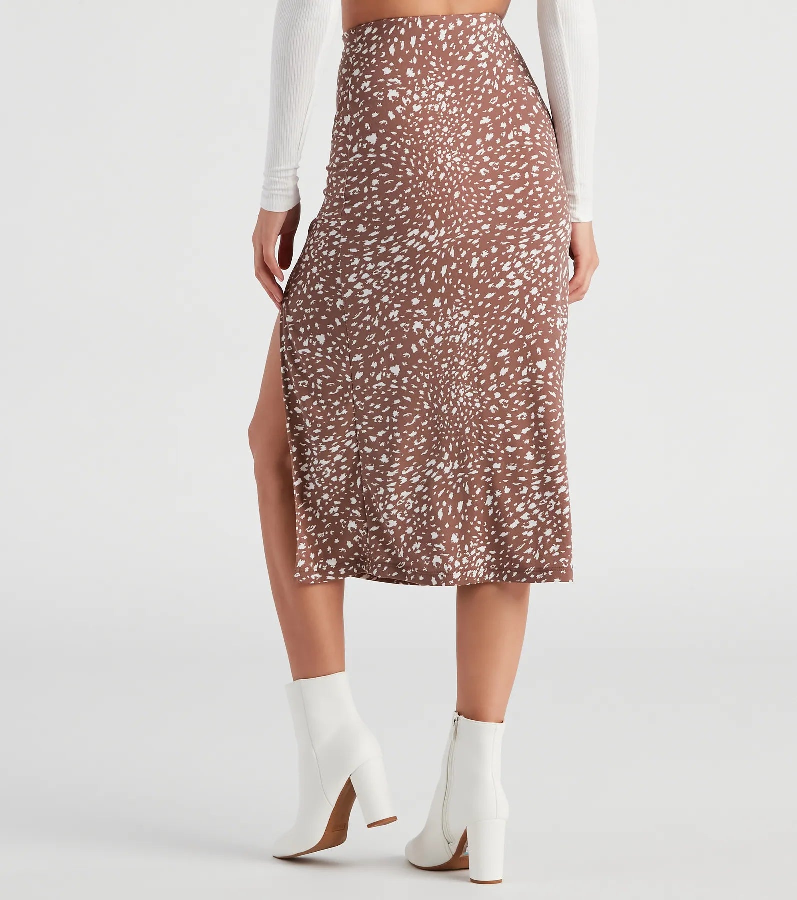 Feline Fierce High-Slit Midi Skirt - Image 7