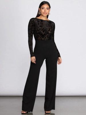 Mesh Burnout Jumpsuit
