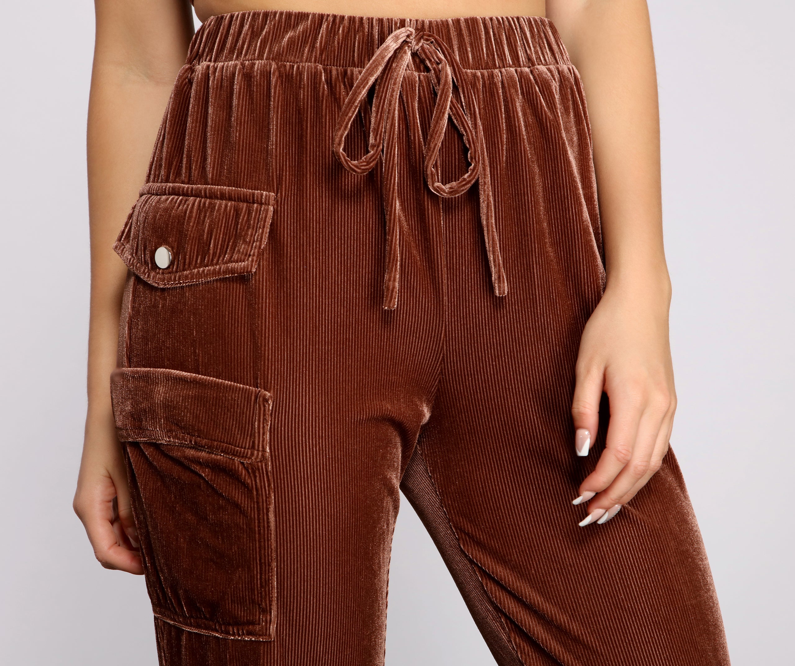 So Luxe High Rise Velvet Joggers - Image 9