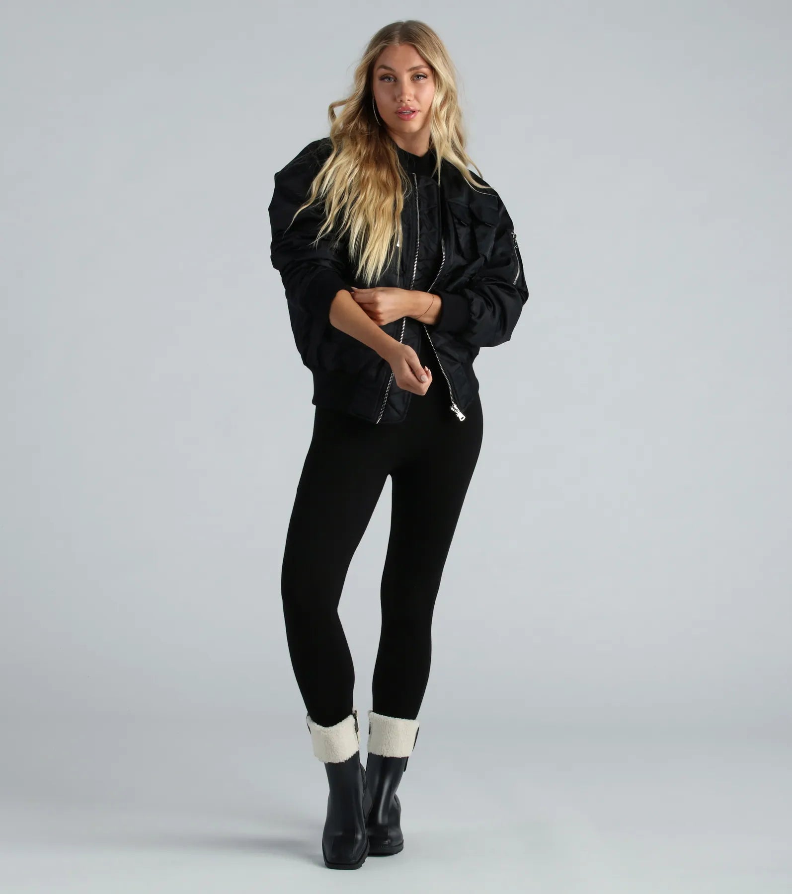 Feeling Cute Long Sleeve Open Back Catsuit - Image 3