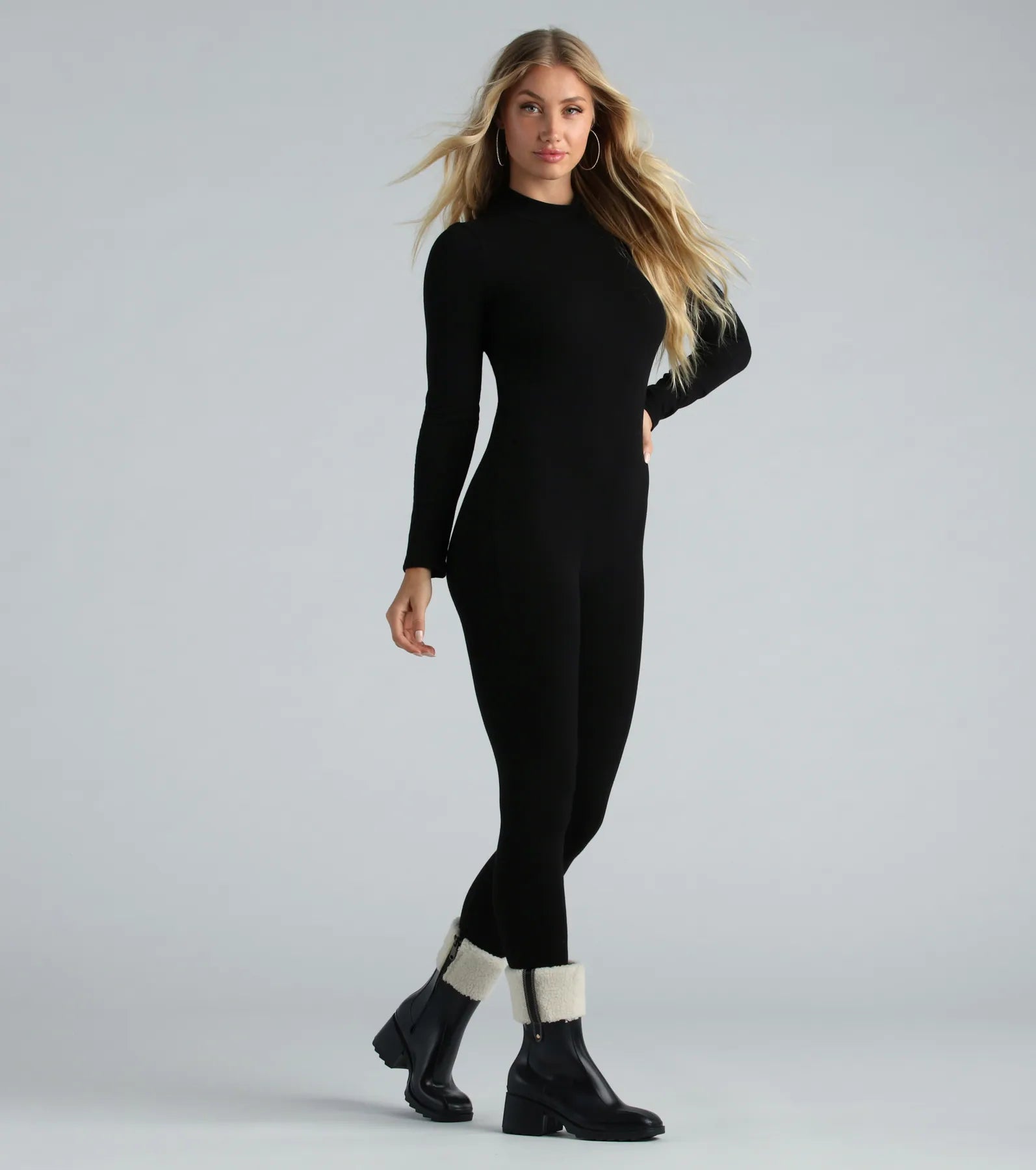Feeling Cute Long Sleeve Open Back Catsuit - Image 4