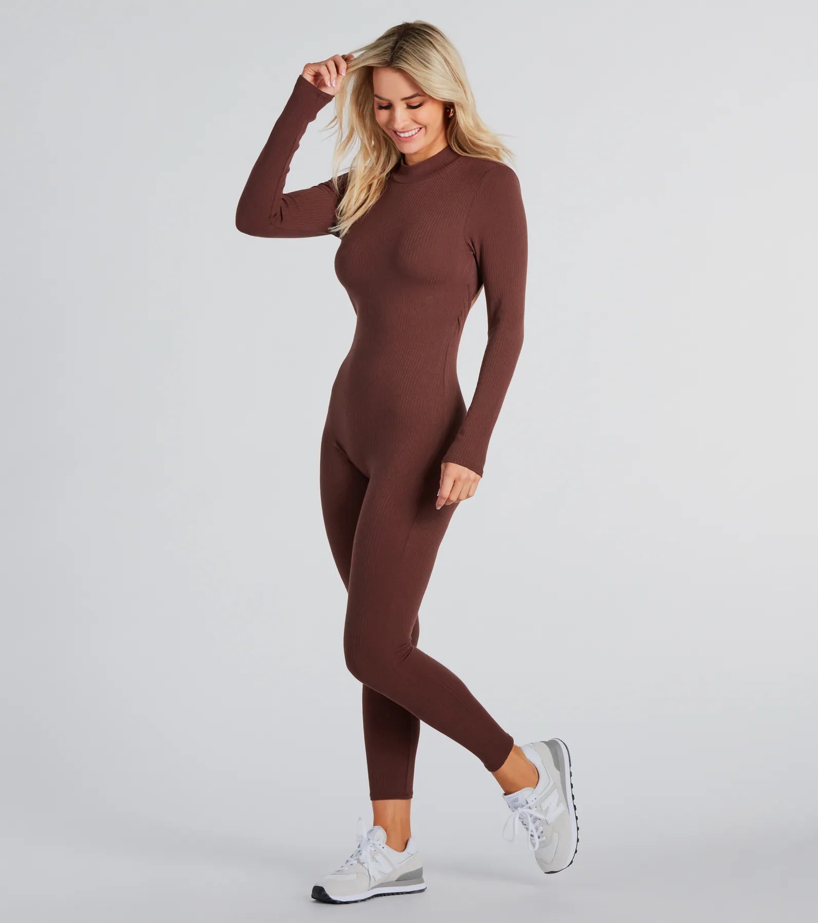Feeling Cute Long Sleeve Open Back Catsuit - Image 9