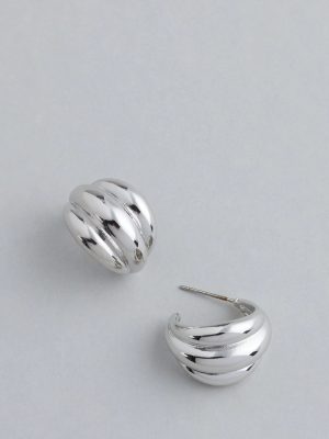 Fine Classics Pleated Hoop Earrings