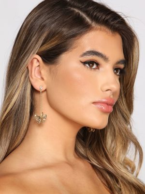 Three-Pack Butterfly Beauty Earrings