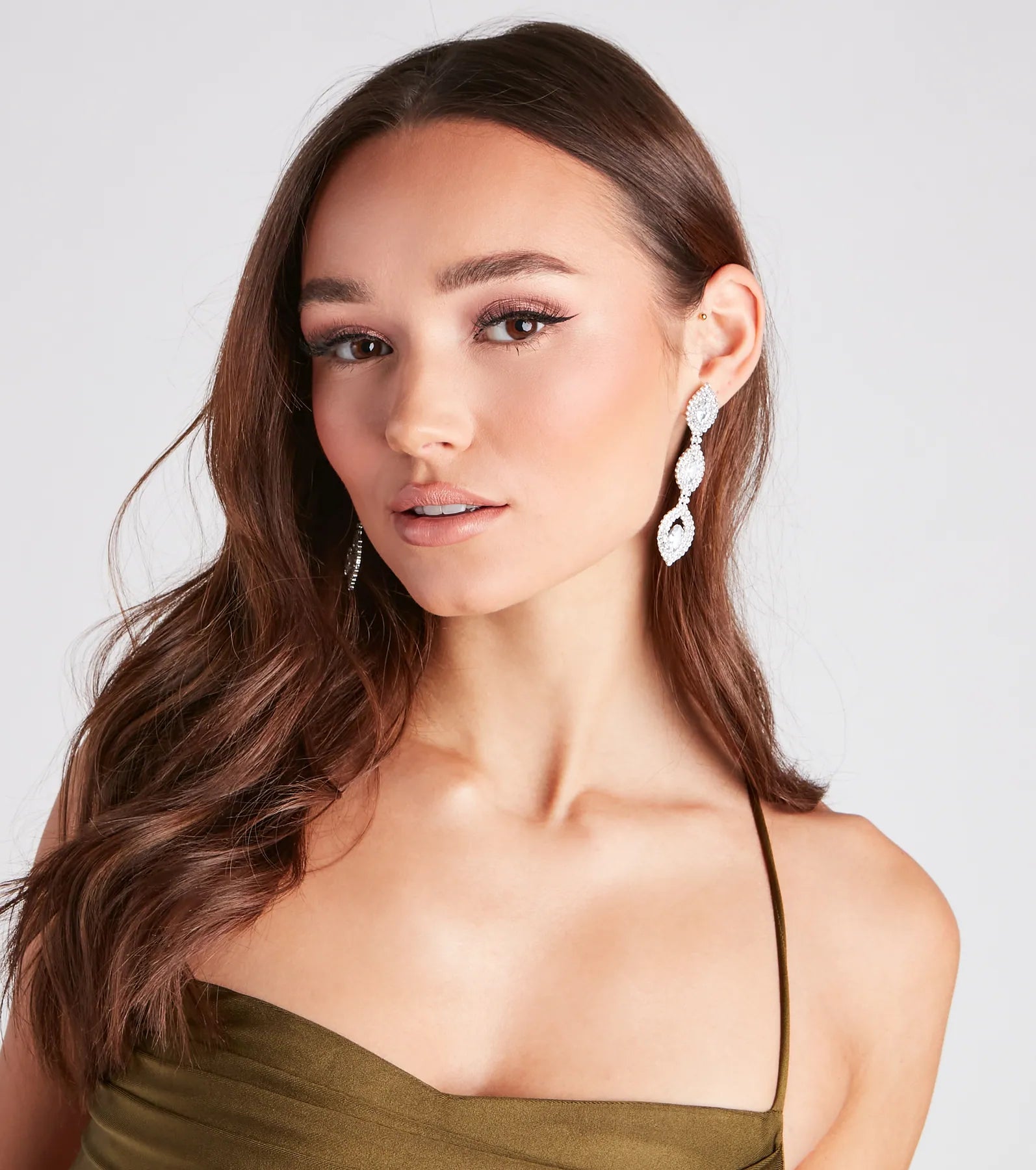 She's So Glam Gemstone Drop Earrings - Image 3