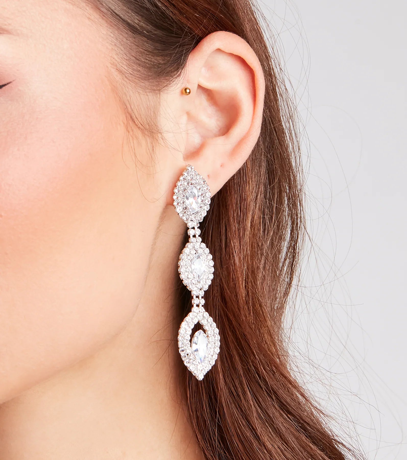 She's So Glam Gemstone Drop Earrings - Image 4