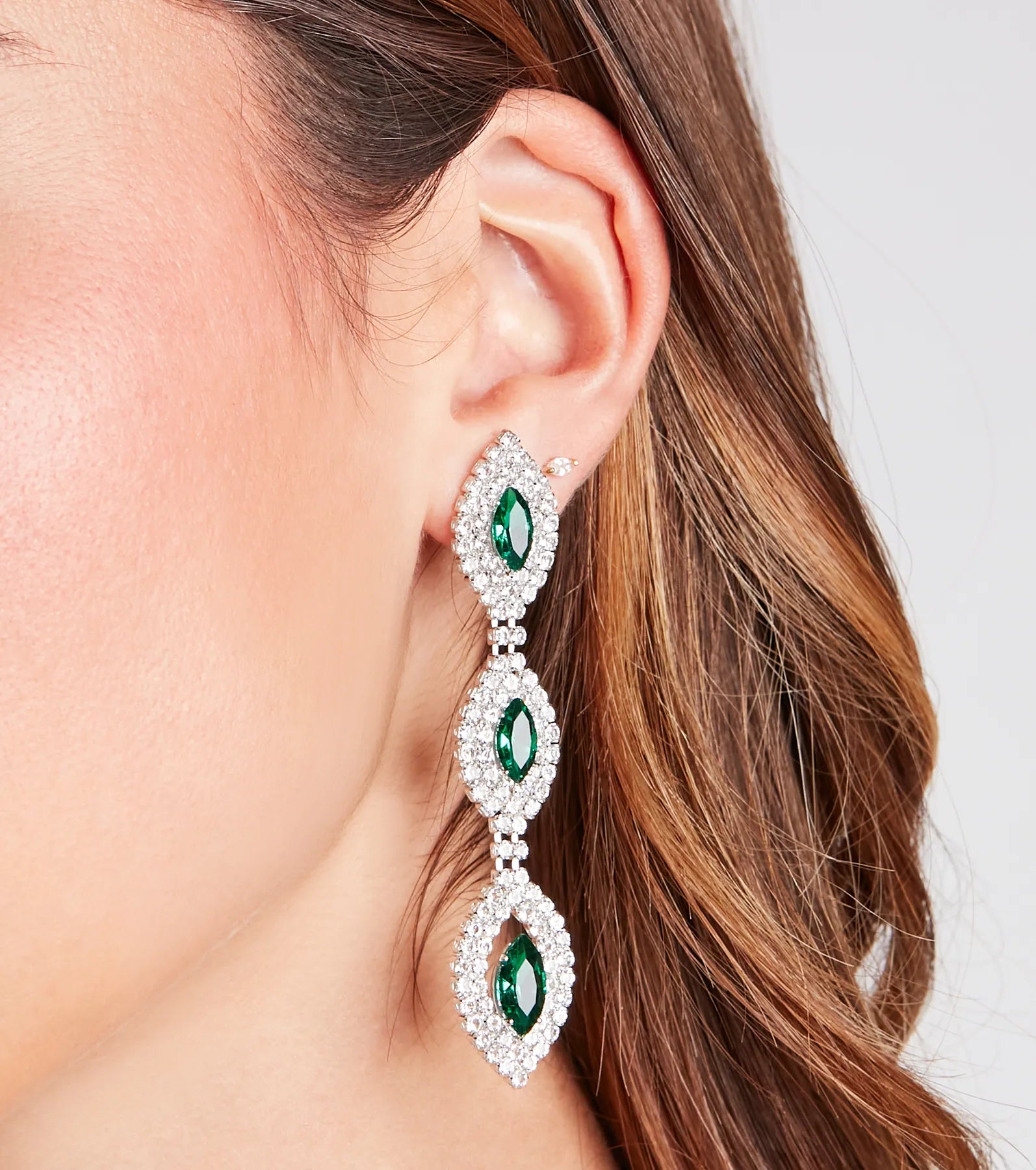 She's So Glam Gemstone Drop Earrings - Image 2