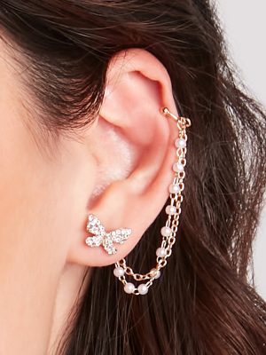 Catching Feels Butterfly Chain Earrings