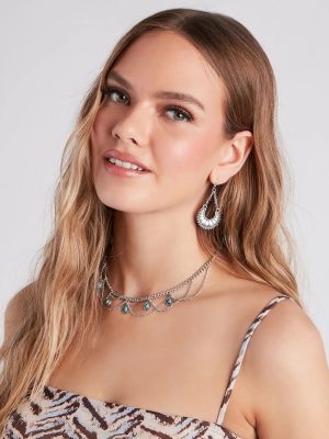 Chic Bohemian Style Earrings Set