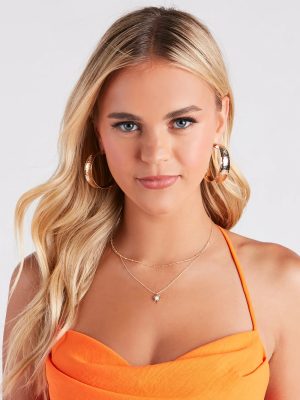 Chic Muse Large Hoop Earrings