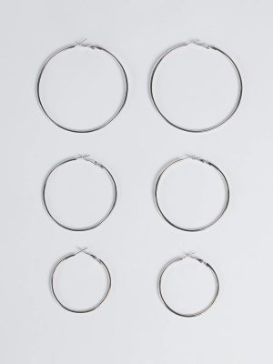 Essential Three-Pack Hoop Earrings Set