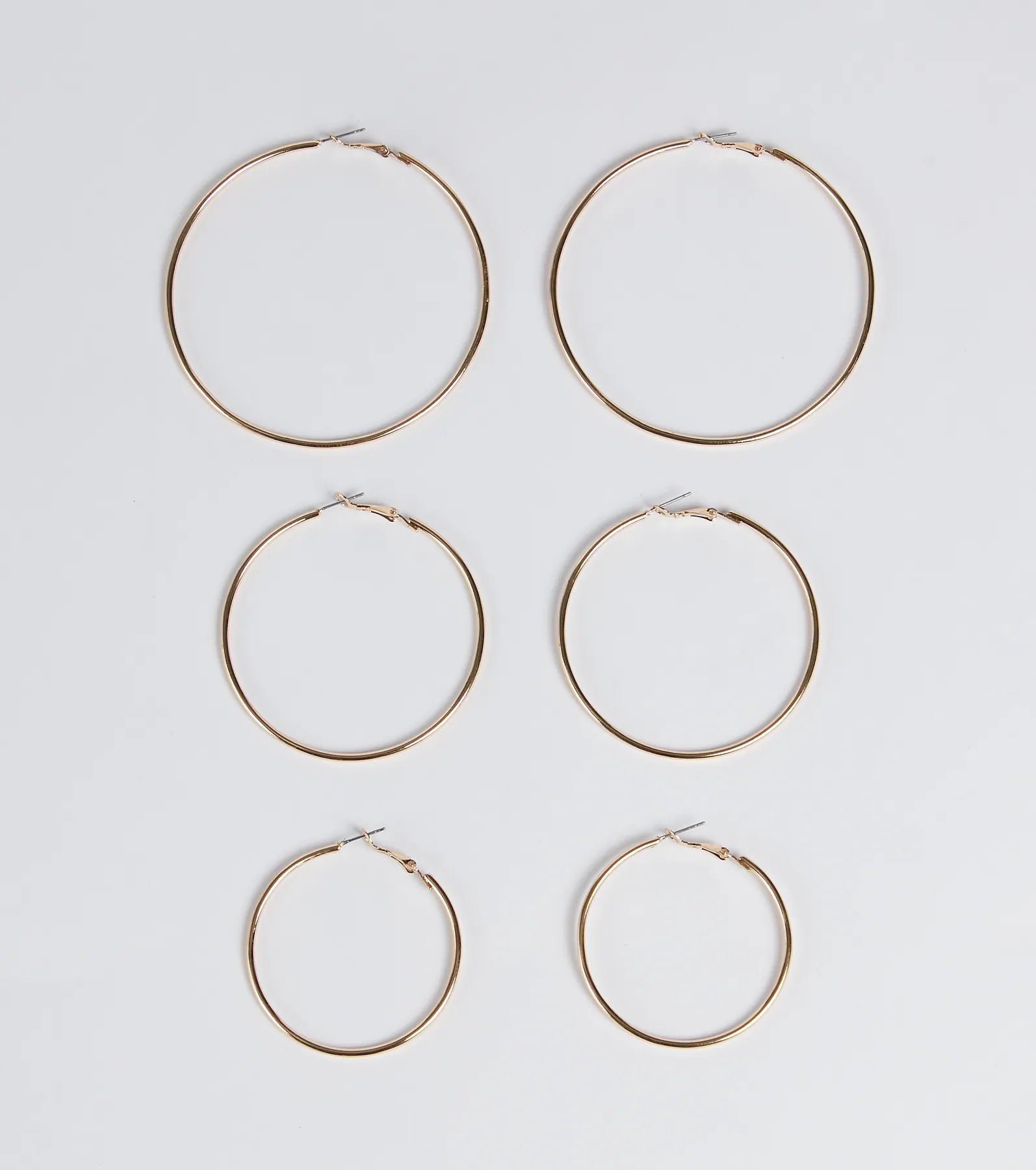 Essential Three-Pack Hoop Earrings Set - Image 2