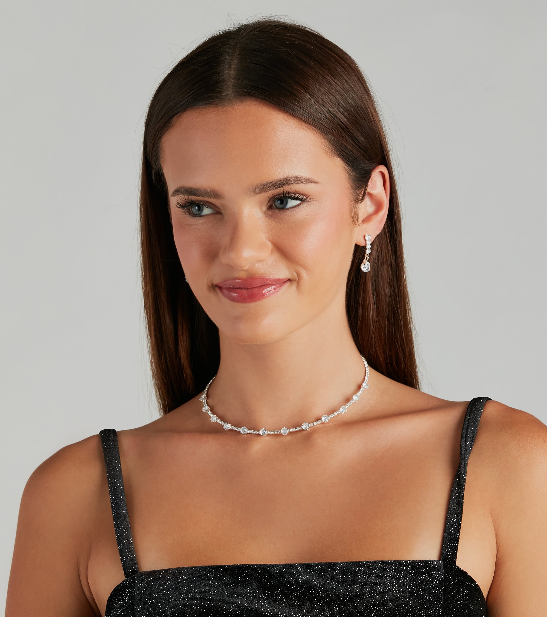 Dainty Elegance Cubic Zirconia Drop Earrings - Image 2