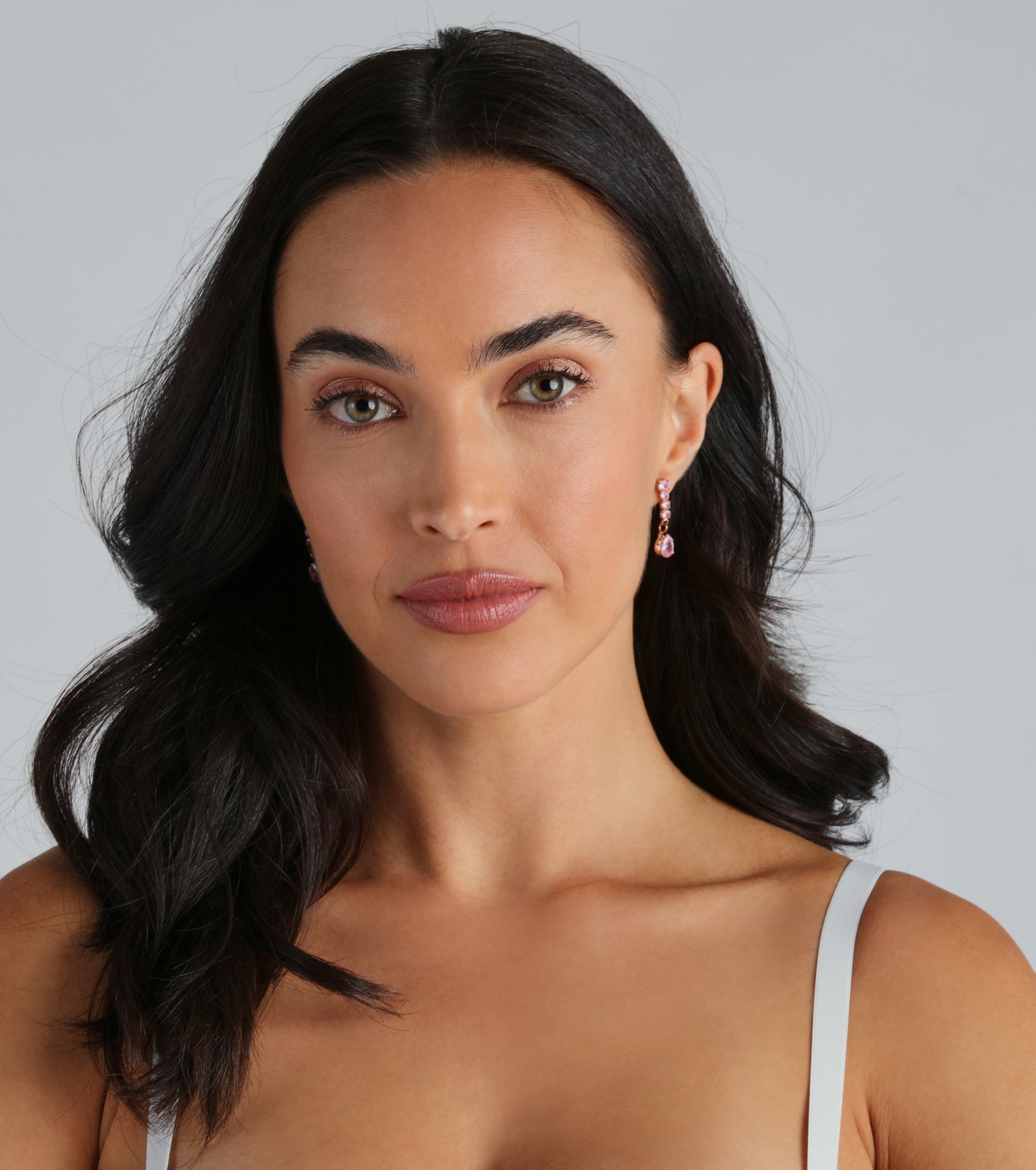 Dainty Elegance Cubic Zirconia Drop Earrings - Image 4