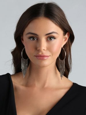 Fiercely Fringed Hoop Fringe Earrings