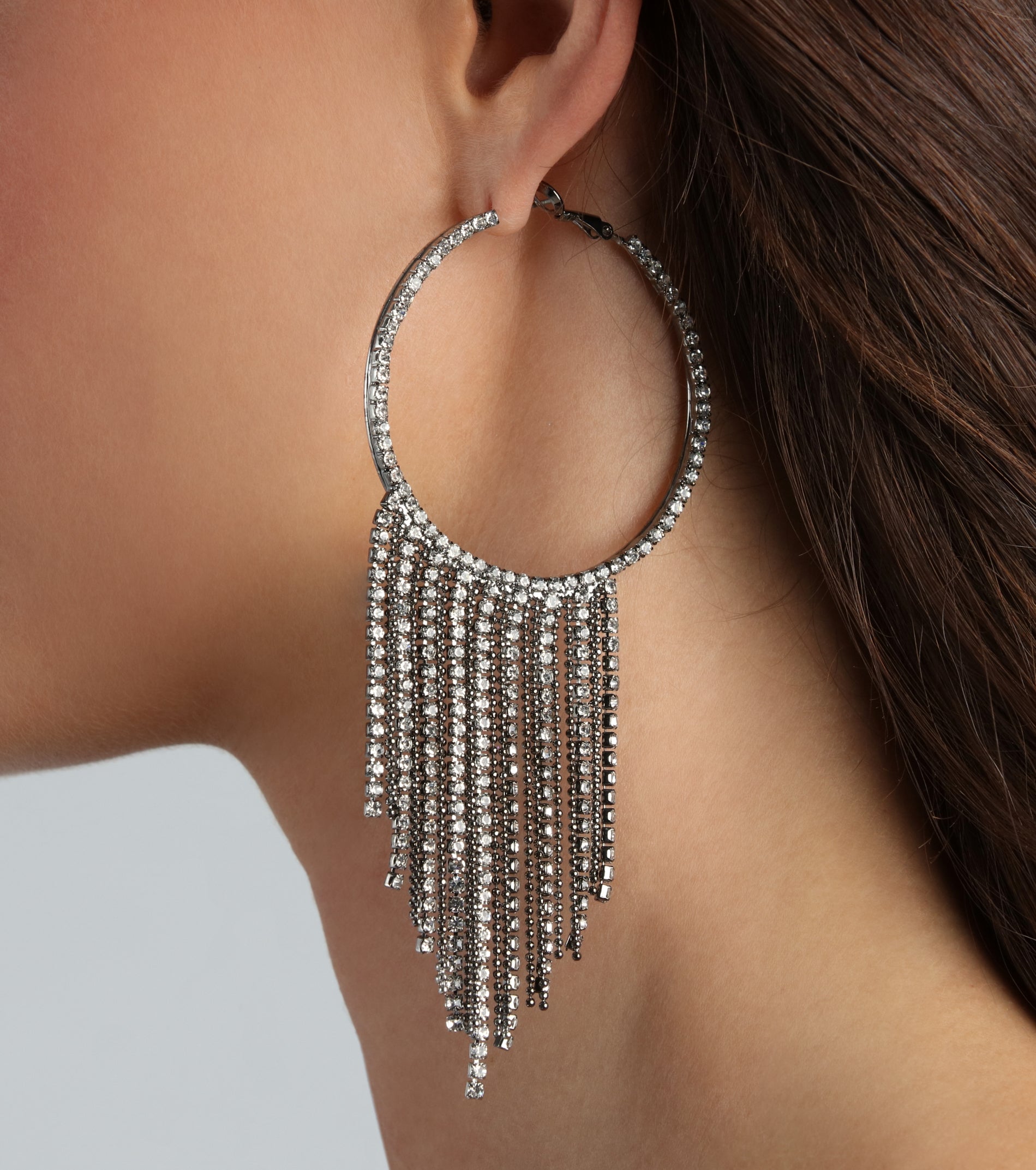 Fiercely Fringed Hoop Fringe Earrings - Image 2