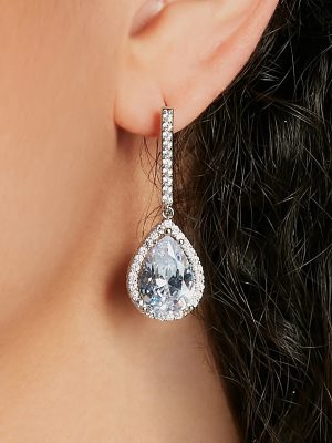 Elegantly Glam Rhinestone Teardrop Earrings