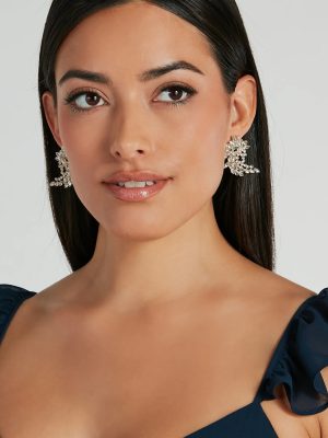 Gorgeous Gleam Rhinestone Statement Stud Earrings