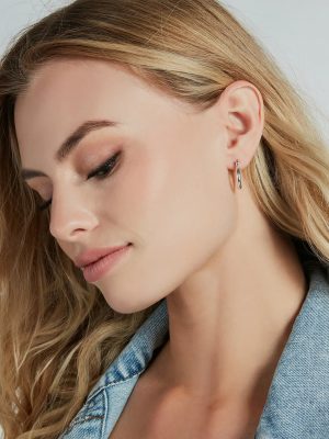Luxe Fave Sterling Silver Plated Mini Hoop Earrings
