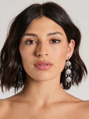 Burst Of Brilliance Coin Dangle Earrings
