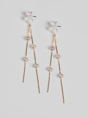 Graceful Flair Floral Linear Earrings