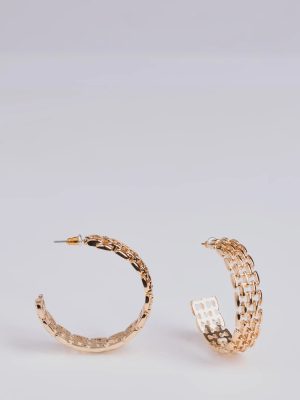 Stunning Detail Textured Hoop Earrings