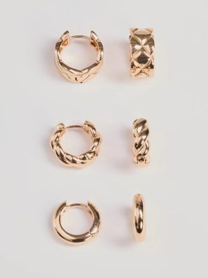 Set The Bar Mini Hoop Three-Pack Earrings Set