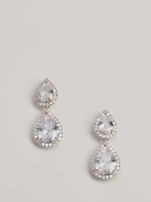 Classically Stunning Cubic Zirconia Teardrop Earrings