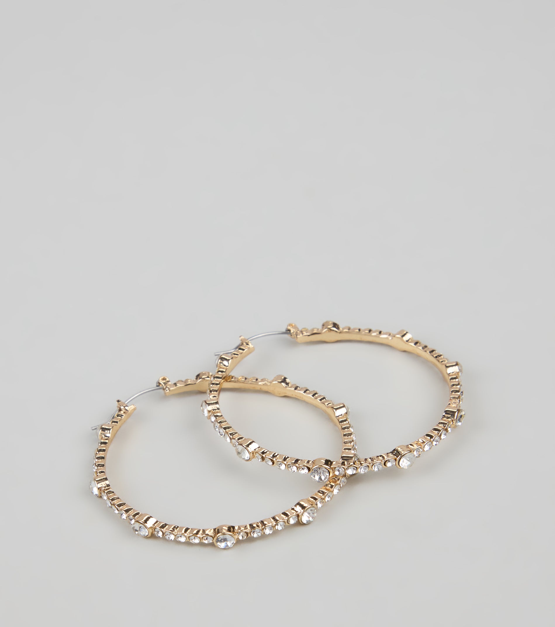 All About The Sparkle Rhinestone Hoop Earrings - Image 3