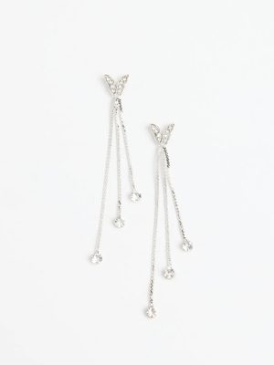 Dreamy Chic Rhinestone Butterfly Chain Earrings