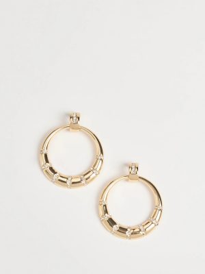 Sleek Glam Rhinestone Hoop Earrings