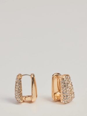 Statement Rhinestone Huggie Earrings