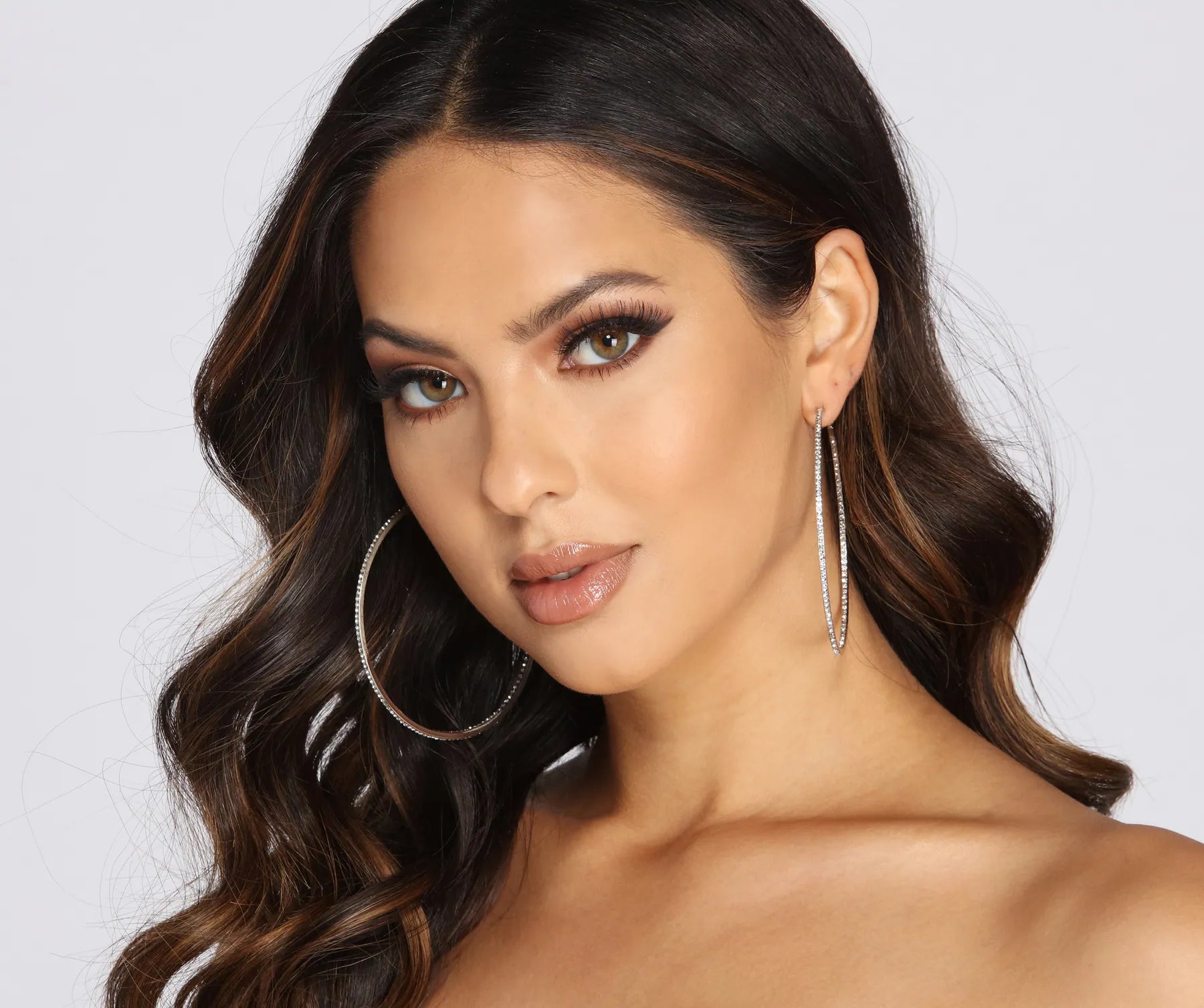 Large Rhinestone Hoops - Image 4