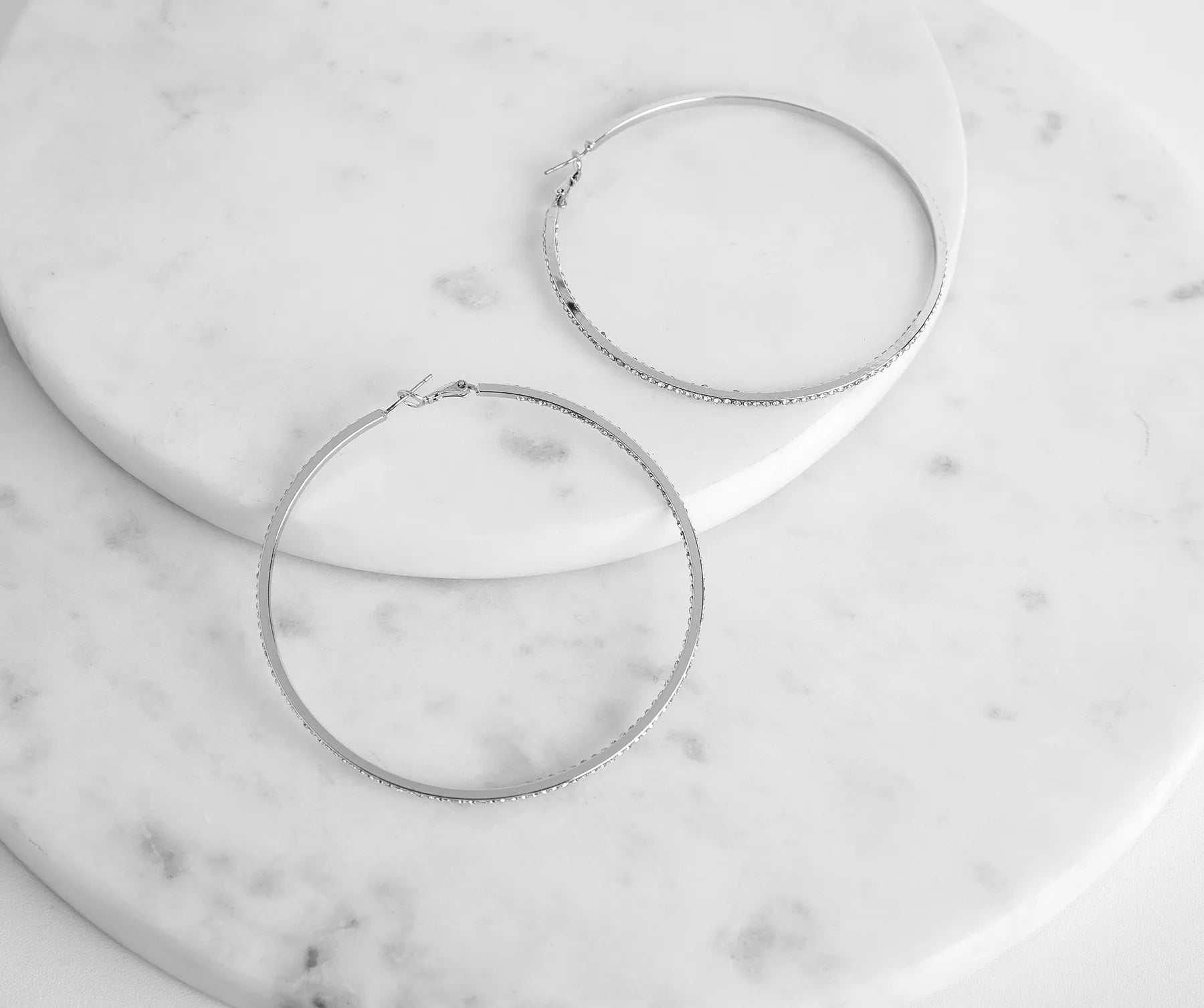 Large Rhinestone Hoops - Image 5