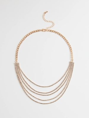 Perfect Girl Layered Rhinestone Necklace