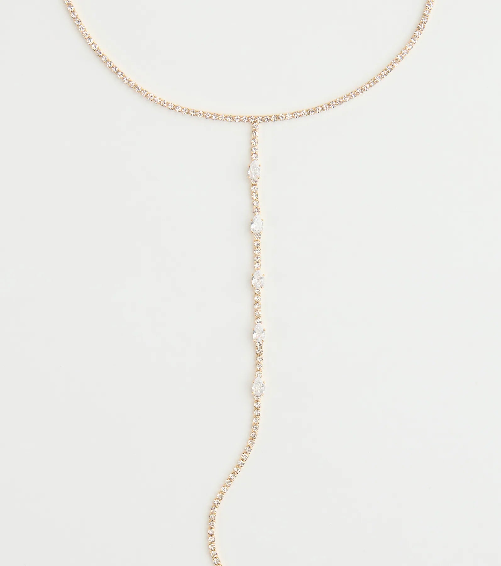 Glam Allure Cubic Zirconia Long Lariat Necklace - Image 2