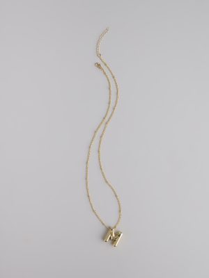 Say It Bold Bubble Letter Charm Necklace