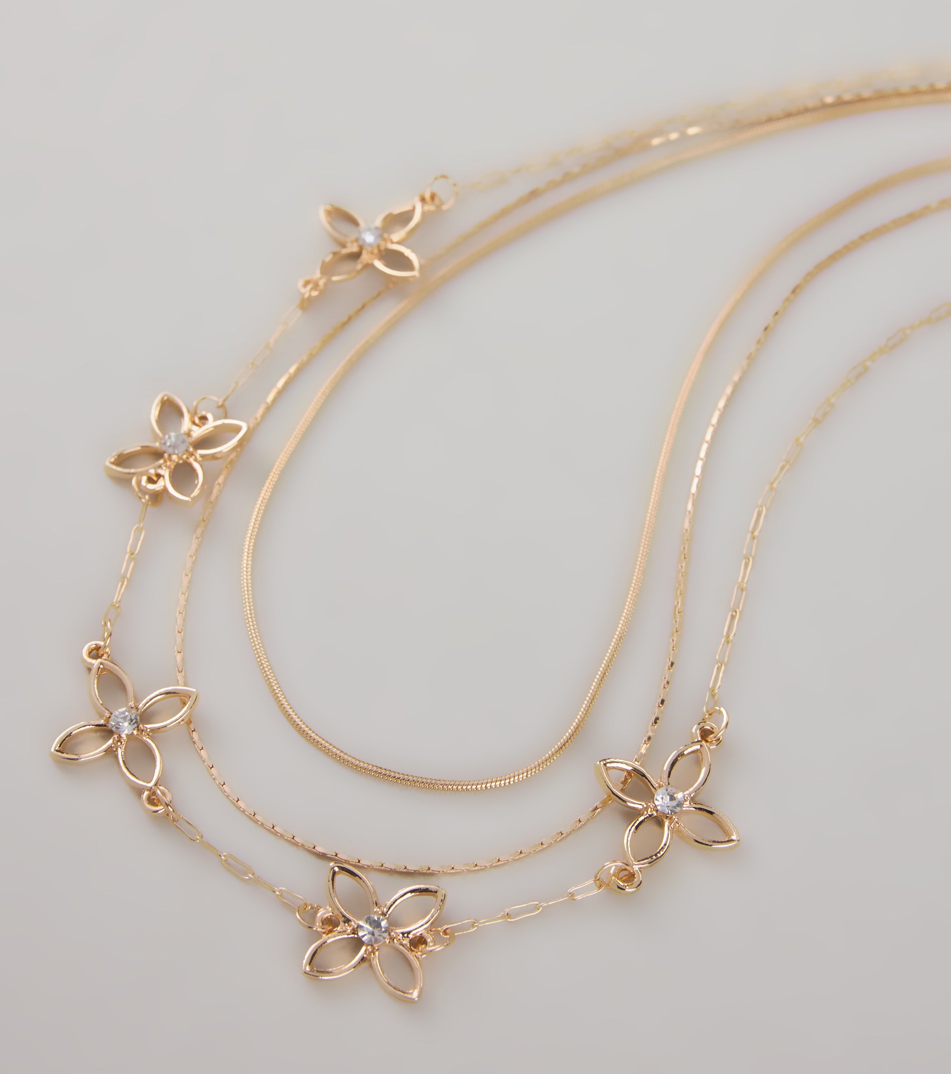 Just Bloomed Floral Layered Necklace - Image 3