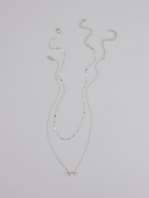 Effortless Shine Cubic Zirconia Layered Necklace Set