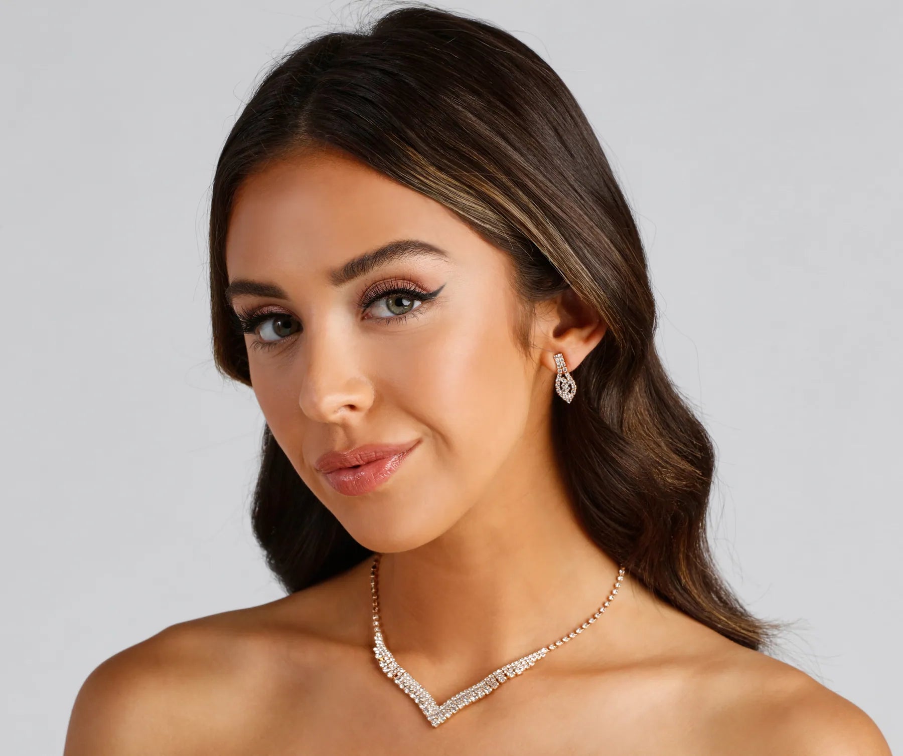 Dazzling Diva Collar and Duster Earrings Set - Image 2