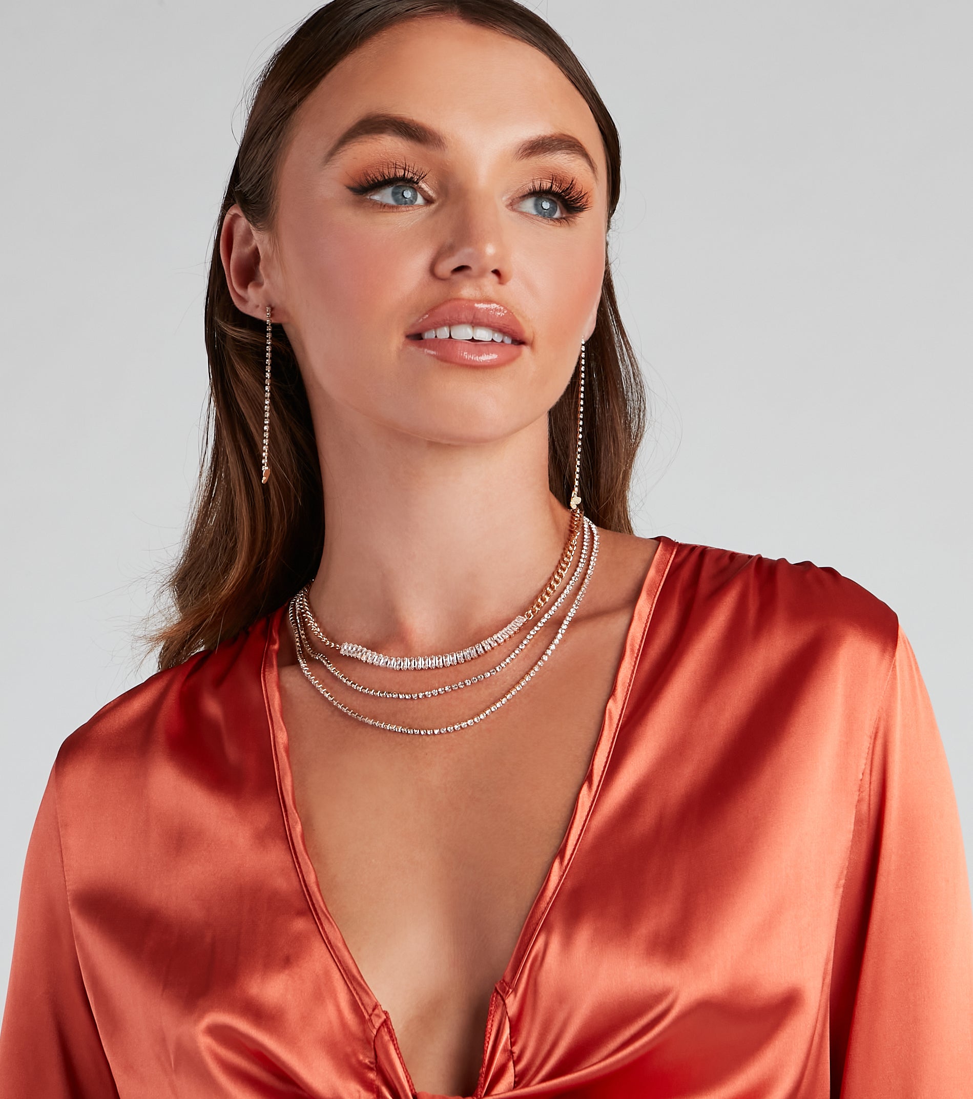 Gorgeous Sparkle Layered Necklace - Image 2