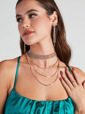 Elegant Night Rhinestone Necklace