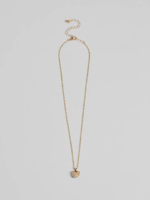 Meet Your Match Faux Pearl Heart Necklace