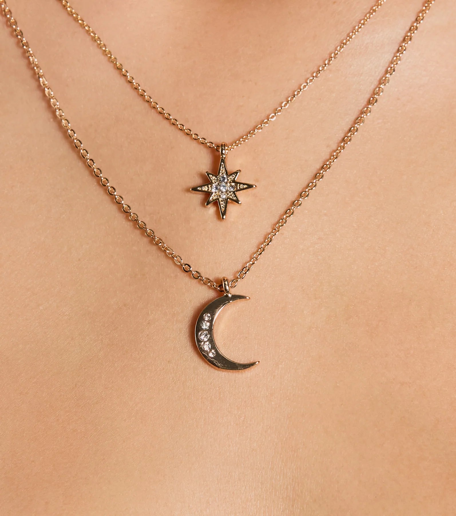 Chic Alignment Celestial Layered Necklace - Image 2