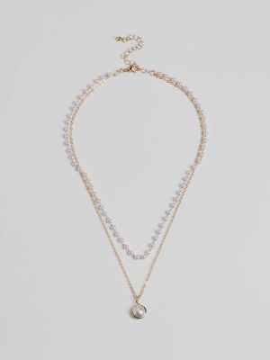 Luxe Moment Faux Pearl Layered Necklace