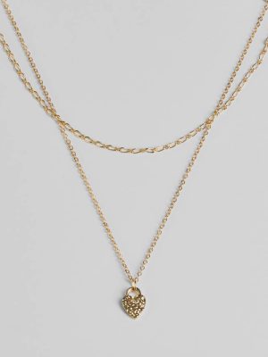 Key To My Heart Locket Layered Chain Necklace Set