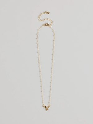 Memorable Glam Dainty Bow Charm Necklace